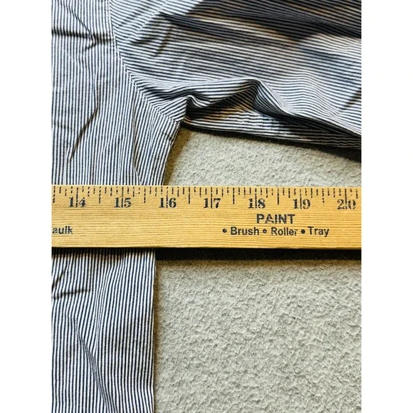 Ariat REAL Shirt Womens Medium Blue White Stripe Fitted Western Button Up